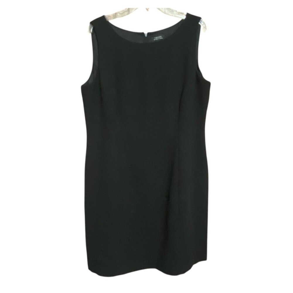 Tahari Black‎ LBD Sleeveless Sheath Dress Capsule Wardrobe Office Career